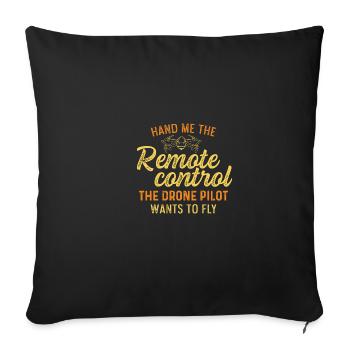 The drone pilot Hobbyist Gift - Sofa pillowcase 17,3'' x 17,3'' (45 x 45 cm) - black - Front