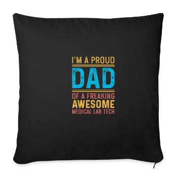 Proud Father Loving Father Poison - Sofa pillowcase 17,3'' x 17,3'' (45 x 45 cm) - black - Front