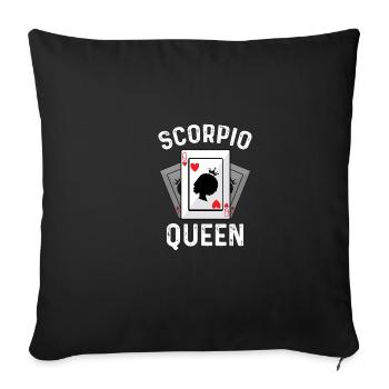 Skorpion -Königin Leidenschaftlich Gift - Sofakissenbezug 45 x 45 cm - Schwarz - Vorne