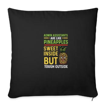 Obwohl draußen Starke Person Geschenk - Sofakissenbezug 45 x 45 cm - Schwarz - Vorne