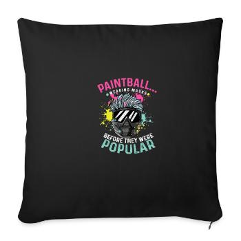 Wear Mask Hobbyist Gift - Sofa pillowcase 17,3'' x 17,3'' (45 x 45 cm) - black - Front