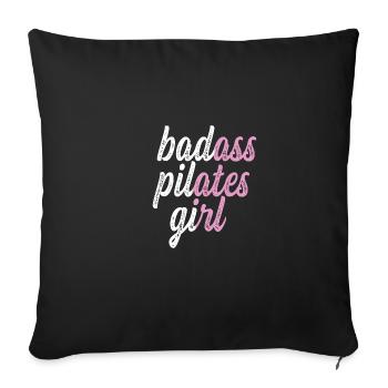 Badass Pilates Girls Gym -Hasen Gesche - Sofa pillowcase 17,3'' x 17,3'' (45 x 45 cm) - black - Front