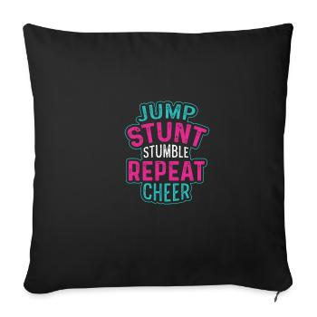 Stunt Stumbling Flyer Gift - Sofa pillowcase 17,3'' x 17,3'' (45 x 45 cm) - black - Front