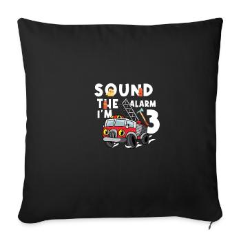L’alarme retentit le poison du tout-petit - Housse de coussin décorative 45 x 45 cm - noir - Devant
