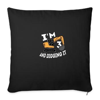 There are meat shops digging specialties gift - Sofa pillowcase 17,3'' x 17,3'' (45 x 45 cm) - black - Front