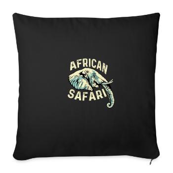 African Safari Animal Lovers Poison - Sofa pillowcase 17,3'' x 17,3'' (45 x 45 cm) - black - Front