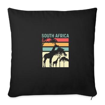 Safari Afrique Amoureux de la nature Poison - Housse de coussin décorative 45 x 45 cm - noir - Devant
