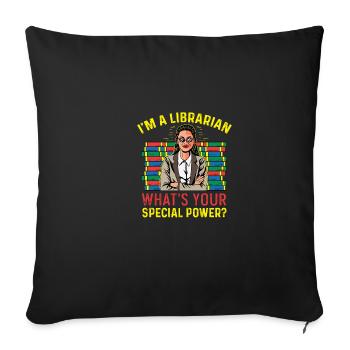 What is your superpower? Archivist Gift - Sofa pillowcase 17,3'' x 17,3'' (45 x 45 cm) - black - Front