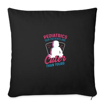 Patients are cute pediatric nurse G - Sofa pillowcase 17,3'' x 17,3'' (45 x 45 cm) - black - Front