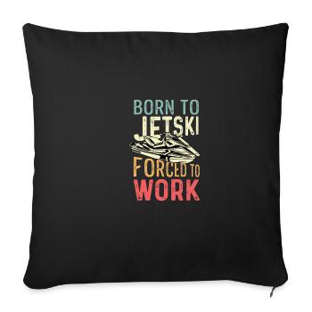 Forced to work Traveler Gift - Sofa pillowcase 17,3'' x 17,3'' (45 x 45 cm) - black - Front