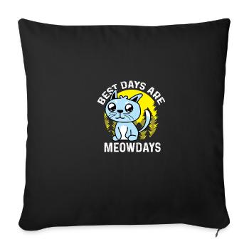 Meow Days Pet Groomer Cadeau - Housse de coussin décorative 45 x 45 cm - noir - Devant
