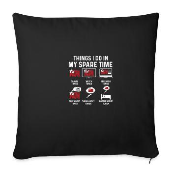 Leisure Traveler Poison - Sofa pillowcase 17,3'' x 17,3'' (45 x 45 cm) - black - Front