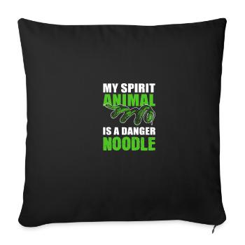 Danger Noodle Year of the Snake Gift - Sofa pillowcase 17,3'' x 17,3'' (45 x 45 cm) - black - Front