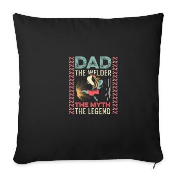 The Legend Industrious Father Gift - Sofa pillowcase 17,3'' x 17,3'' (45 x 45 cm) - black - Front