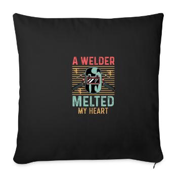 Melted my heart craftsman poison - Sofa pillowcase 17,3'' x 17,3'' (45 x 45 cm) - black - Front