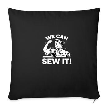 We can sew it doctor gift - Sofa pillowcase 17,3'' x 17,3'' (45 x 45 cm) - black - Front