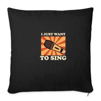 Will sing artist poison - Sofa pillowcase 17,3'' x 17,3'' (45 x 45 cm) - black - Front