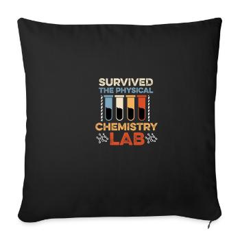 Laboratory for Physical Chemistry Pharmacist Gift - Sofa pillowcase 17,3'' x 17,3'' (45 x 45 cm) - black - Front