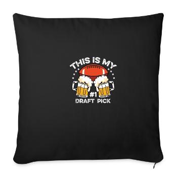 #1 Draft Pick Partygänger Geschenk - Sofakissenbezug 45 x 45 cm - Schwarz - Vorne