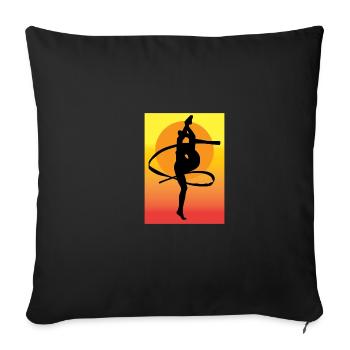 Rhytmische Gymnastik Athlet oder Turner Gift - Sofakissenbezug 45 x 45 cm - Schwarz - Vorne