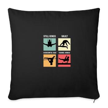 Still Rings Dancer and Gymnast Poison - Sofa pillowcase 17,3'' x 17,3'' (45 x 45 cm) - black - Front