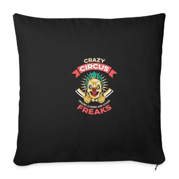 Crazy Clowns Clowns Gift - Sofa pillowcase 17,3'' x 17,3'' (45 x 45 cm) - black - Front
