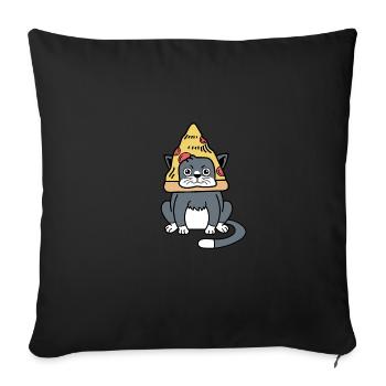 Funny Cat Cat Lovers Poison - Sofa pillowcase 17,3'' x 17,3'' (45 x 45 cm) - black - Front