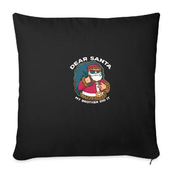 Funny Christmas Pajamas dear Santa Claus me - Sofa pillowcase 17,3'' x 17,3'' (45 x 45 cm) - black - Front