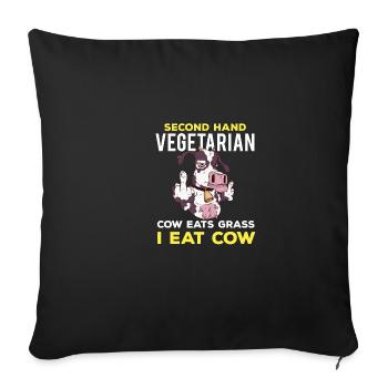 Meat Lovers Funny Quote Ketogenic Meat - Sofa pillowcase 17,3'' x 17,3'' (45 x 45 cm) - black - Front