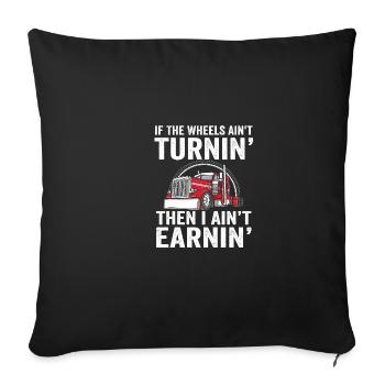Funny truck driver clothing - Sofa pillowcase 17,3'' x 17,3'' (45 x 45 cm) - black - Front