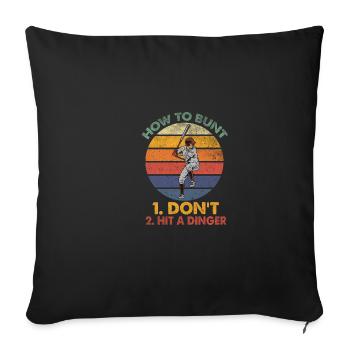 How to Ask Vintage Quote Beats No Thing f - Sofa pillowcase 17,3'' x 17,3'' (45 x 45 cm) - black - Front