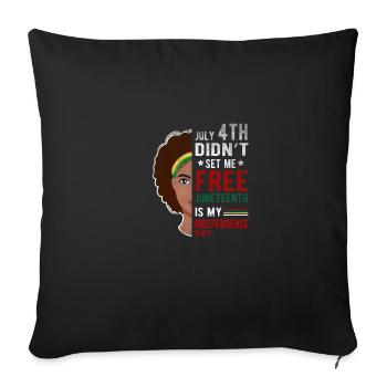 4 juillet Le vintage désespérément ne m’a pas libéré - Housse de coussin décorative 45 x 45 cm - noir - Devant