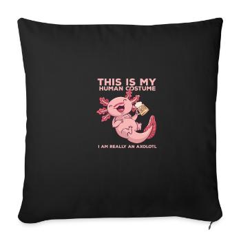 Ceci est mon costume humain drôle citation a - Housse de coussin décorative 45 x 45 cm - noir - Devant