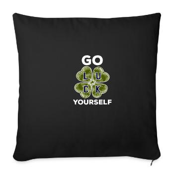 Good luck funny quote even Saint Patrick's - Sofa pillowcase 17,3'' x 17,3'' (45 x 45 cm) - black - Front
