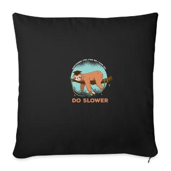 Tout ce que vous pouvez faire une citation amusante peut - Housse de coussin décorative 45 x 45 cm - noir - Devant