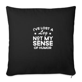 I lost a leg, the funny amputee - Sofa pillowcase 17,3'' x 17,3'' (45 x 45 cm) - black - Front