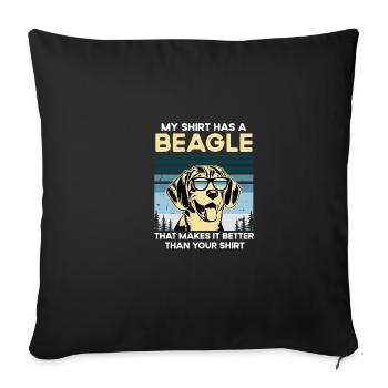 Beagle Whisperer Dog Lovers Puppy Owner Paw - Sofa pillowcase 17,3'' x 17,3'' (45 x 45 cm) - black - Front