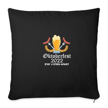 2022 6 Stein Apart Beer Octobre Prost Allemand - Housse de coussin décorative 45 x 45 cm - noir - Devant