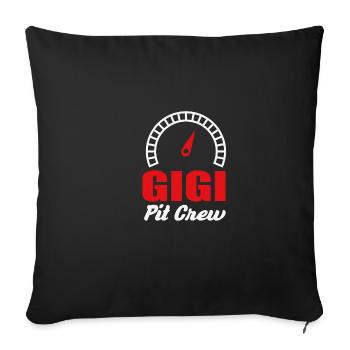 Gigi Racing Car Bday Party Family Matching Pit Cre - Sofa pillowcase 17,3'' x 17,3'' (45 x 45 cm) - black - Front