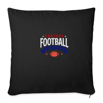 Fantasy Football Champion Red White and Blue Desig - Sofa pillowcase 17,3'' x 17,3'' (45 x 45 cm) - black - Front
