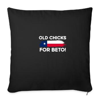 Design pour les amoureux Beto Flag Vintage Old Chick - Housse de coussin décorative 45 x 45 cm - noir - Devant