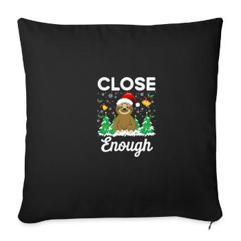 Assez proche Sloth Christmas Santa Sloth Christmas - Housse de coussin décorative 45 x 45 cm - noir - Devant