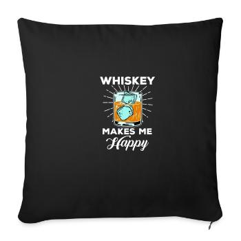 Cooler Whisky für Malz Whisky Alkohol Bourbon Rogg - Sofakissenbezug 45 x 45 cm - Schwarz - Vorne