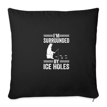Je suis entouré de trous de glace - Housse de coussin décorative 45 x 45 cm - noir - Devant