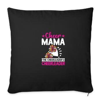 Encouragez la maman des pom-pom girls de la pom-pom girl - Housse de coussin décorative 45 x 45 cm - noir - Devant