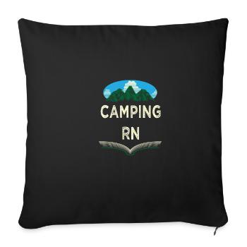Camping RN Camper Forest Camp Jungle Holiday Wil - Housse de coussin décorative 45 x 45 cm - noir - Devant