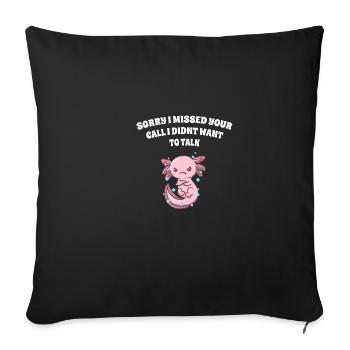 Sorry, I missed your call, wol - Sofa pillowcase 17,3'' x 17,3'' (45 x 45 cm) - black - Front
