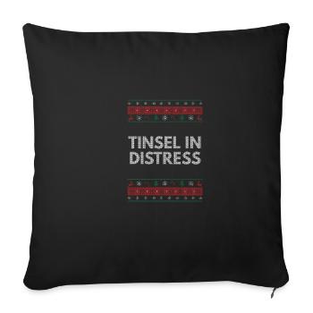Tinsel in Need Christmas Trials Christmas Zit - Sofa pillowcase 17,3'' x 17,3'' (45 x 45 cm) - black - Front