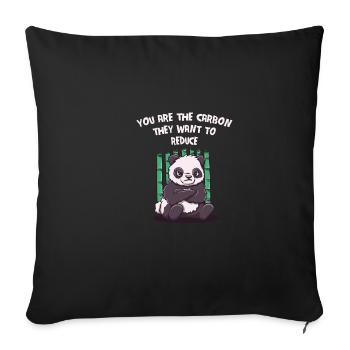 You're the carbon they sarcastily sarcastily - Sofa pillowcase 17,3'' x 17,3'' (45 x 45 cm) - black - Front