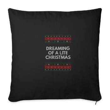 Träumen von einem Lite Christmas Food Weihnachten - Sofakissenbezug 45 x 45 cm - Schwarz - Vorne